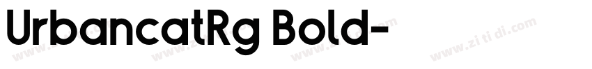 UrbancatRg Bold字体转换